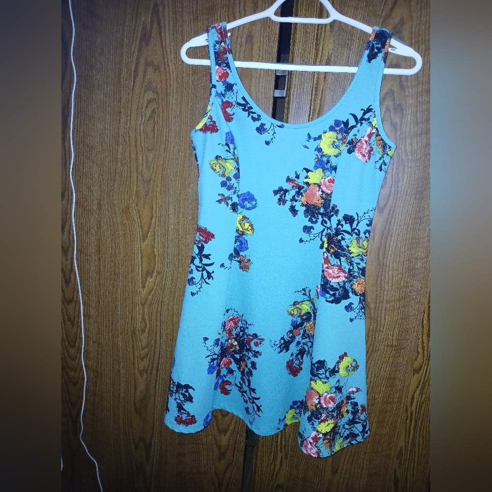 Ambiance Blue Sleeveless Bodysuit Dress